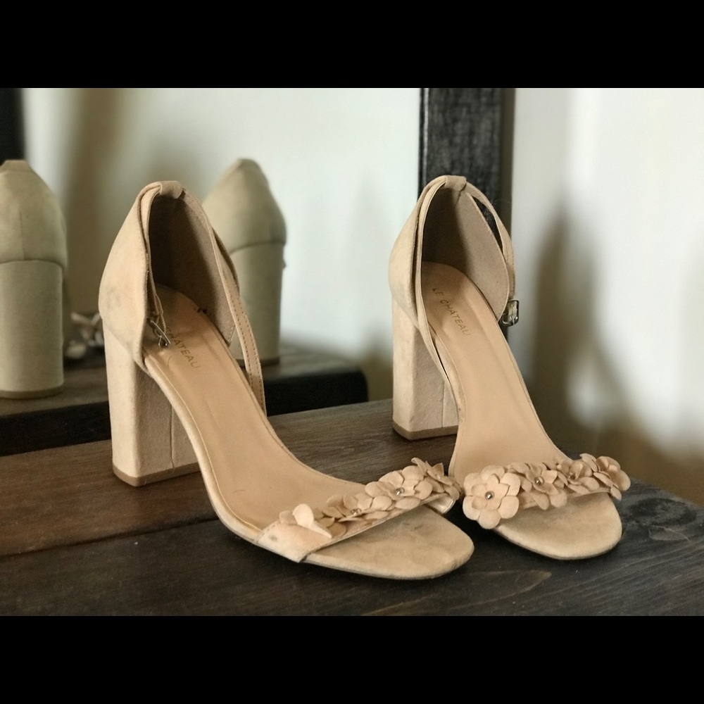 Le Chateau Pale Pink Floral Heels